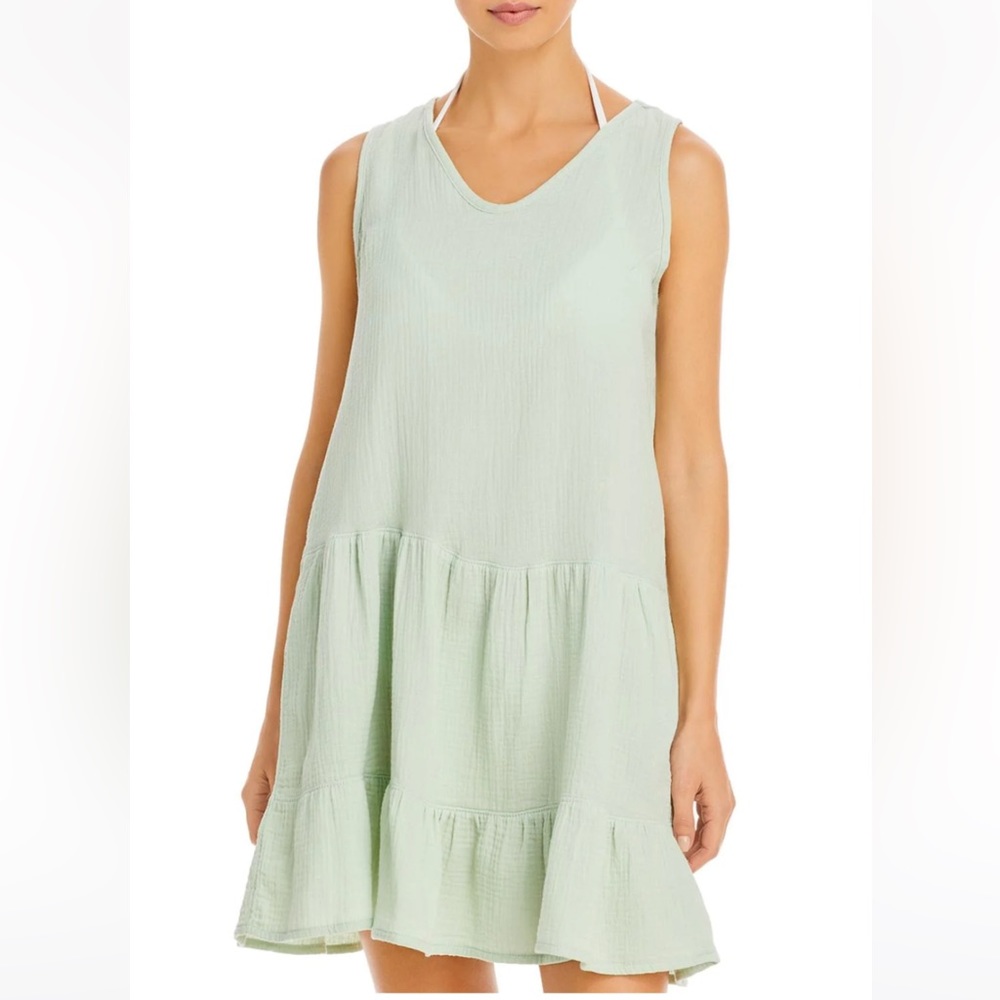 J. Valdi Women’s Cotton Sage Midi Sundress Cover-Up Size M NWT